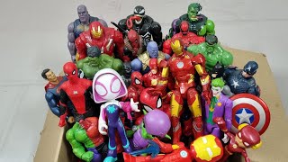 SUPERMAN VS SPIDERMAN VS CAPTAIN AMERICA VS HULK VS THANOS VS VENOM SUPERHERO AVENGERS UNBOXING