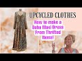 Upcycled clothes how to make a maxi dress with thrifted items