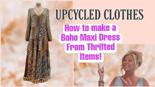 UPCYCLED CLOTHES How To Make A Maxi Dress With Thrifted Items