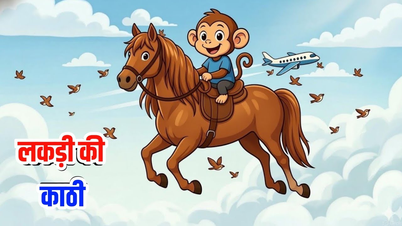 Lakdi ki Kathi | लकड़ी की काठी | Lakdi ki Kathi Kathi Ka Ghoda | Nursery Rhymes for kids 