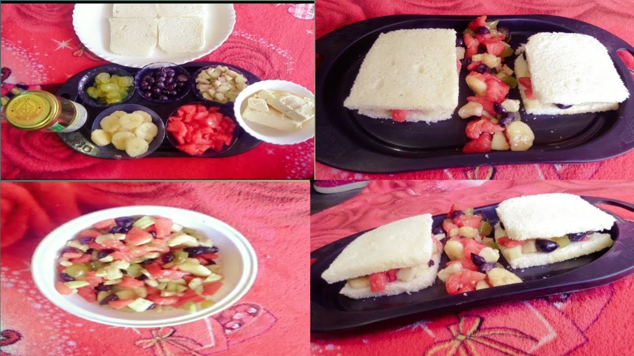 2 min Healthy Fruit Sandwich | Healthy Fruit Sandwich At Home | Easy and Healthy Breakfast |