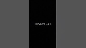 حتى إذا أتوا على واد النمل #القرآن_الكريم #سورة_النمل #القارئ #اسلام_صبحي