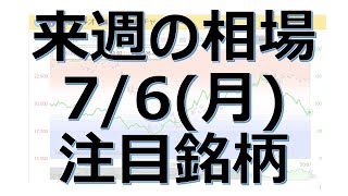 【来週の相場と7月6日(月)の注目銘柄】ＧＦＡ メドレックス アジアＧＨＤ エーアイ スマレジ 日本創発Ｇ 三洋堂ＨＤ ＨＰＣシステムズ インフォマート ＪＳＢ ＣＫサンエツ 内田洋行