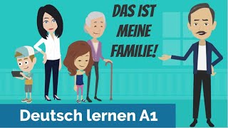 Learning German with dialogs / Lesson 11 / This is my family / Posssessive articles / Clothing