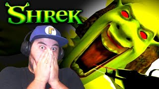 SPAZ SHREK TRAPPED ME IN HIS DIMENSION!! | 3 Random Horror Games (Shrek Edition)