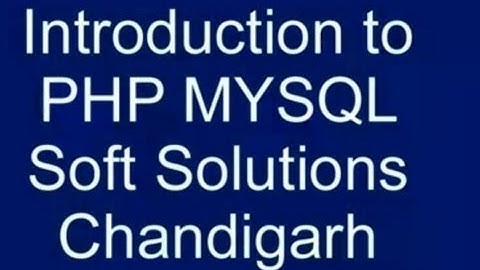 Introduction to PHP MYSQL - PHP Tutorial for beginners
