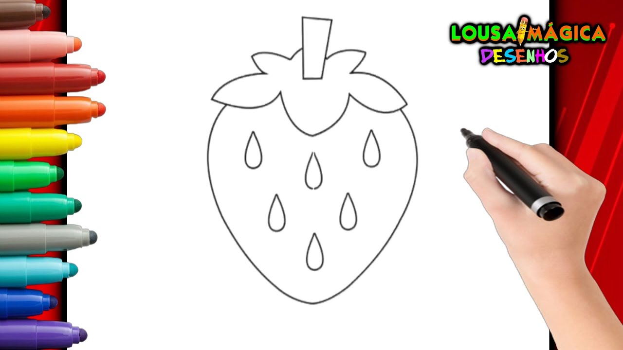 APRENDA A DESENHAR UM MORANGUINHO FÁCIL! PASSO A PASSO! SIMPLES E ...