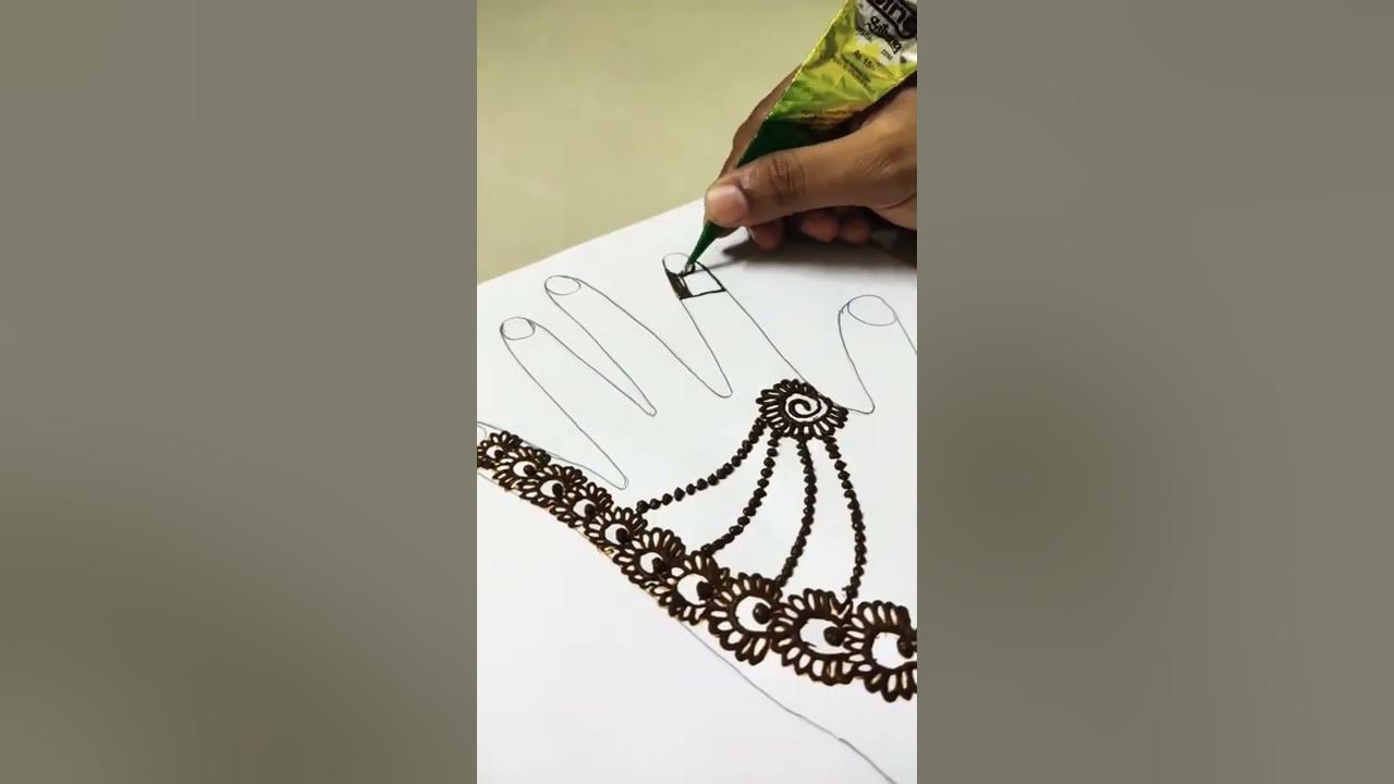 #simple meganthi design #beautiful henna #henna #meganthi #DIY #shorts