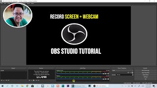 How to record screen +webcam using obs studio