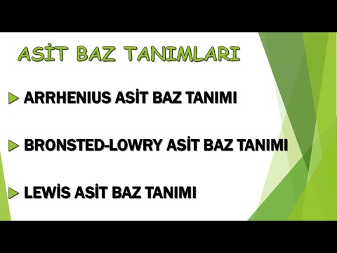 Video: H3o+ bir Lewis asidi mi yoksa baz mı?