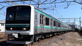 【幕車編成/爆音ジョイント音】552M 常磐線 E501系K704編成 普通 水戸行 泉～植田間 通過 0304-03