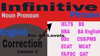 Infinitive II Grammar II Error of Split infinitive in english II Noun II Pronoun II Correction I 3