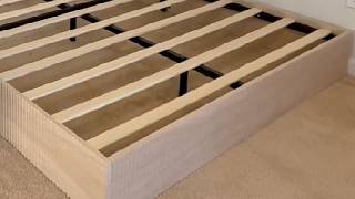 Garvee Queen Bed Frame, Wood Platform Bed with Fluted Design, Low Profile BedFrame, Minimalist Bed Garvee Queen Bed Frame, Wood Platform Bed with Fluted Design, Low Profile BedFrame, Minimalist Bed