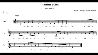 Notasi lagu daerah Padhang Bulan ( Lagu Dolanan )