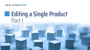 @ETIM-Mapper: Editing a Single Product (Part 1 - ETIM & xChange Standards)