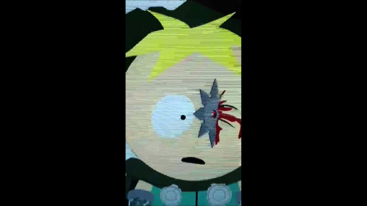 South Park/Butters gets hit with ninja star! YouTube