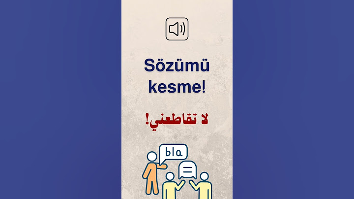 تعلم اللغة التركية 🇹🇷 | لا تقاطعني🫸🏼☝🏼😠