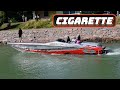 Cigarette 42x powerboat with twin bigblock mercury racing charged v8 engines