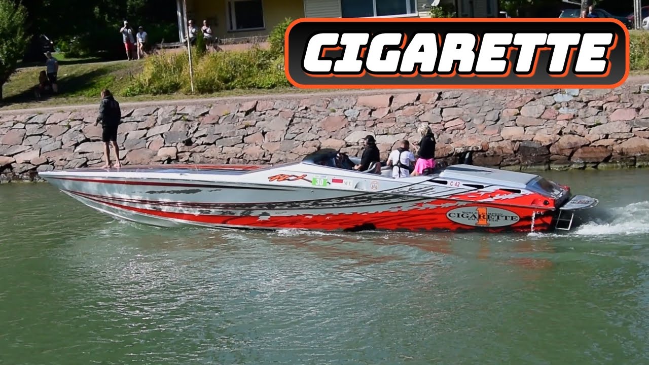 Cigarette 42x Powerboat with Twin Big Block Mercury Racing Charged V8 Engines