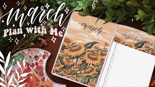 PLAN WITH ME 🌻  March 2021 Bullet Journal Sunflower Theme + February Setup!