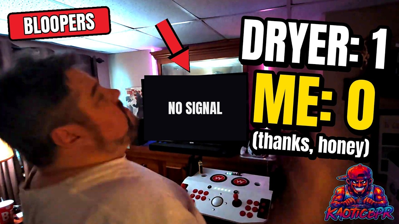 Video Blooper: Dryer vs Home Arcade