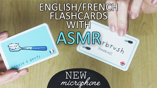 ASMR French/English flash cards #1 Bathroom items (🎧 soft spoken, close up, card sounds) screenshot 2
