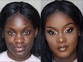 Golden Beat on Melanin Skin | Makeup Transformation 14 •| Poised by Suliat