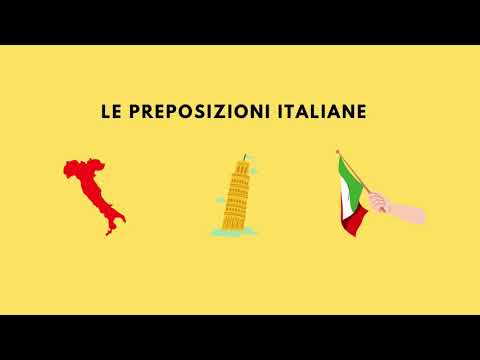 იტალიური ენის გაკვეთილი - წინდებულები, Preposizioni - Studia L'Italiano