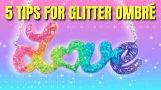 HOW TO CREATE A GLITTER OMBRÉ WITH UV RESIN | feat. Lrisy #UVResinTips #ResinTips #AyeshaShaSha