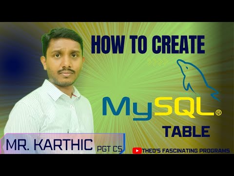 How to create table #sql #sqlserver #mysql #mysqldba #database #pythonprogramming #Mr_Karthic_PGTCS