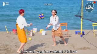 [INDO SUB] [BANGTAN BOMB] Playing Beach Volleyball - BTS (방탄소년단)