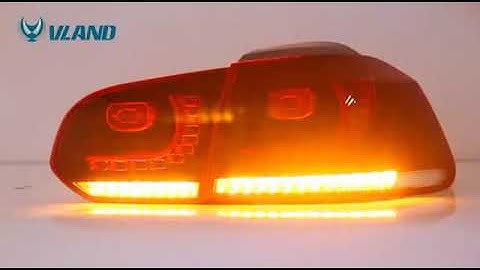 VW Golf MK6 Full LED Tail Light Turn Signal with Sequential Indicator