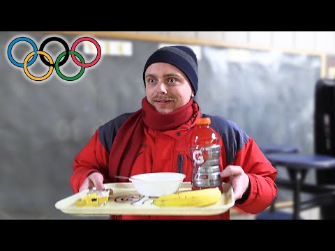 russian olympians at the cafeteria