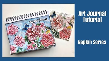 Mixed Media Art Journal Tutorial-NAPKIN SERIES- Matching Stencils and Napkins