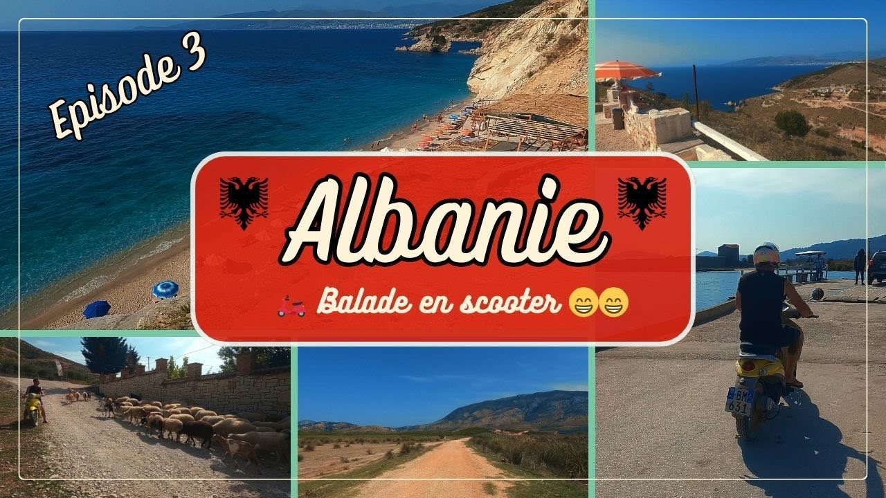 Albanie , le scooter c'est la vie 🛵 😀, balade autour de Ksamil et Sarandë
