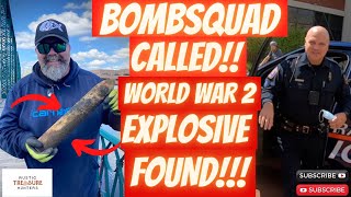 World War 2 Sherman Tank Live Artillery | Shell Found Magnet Fishing The River | Bomb Squad Called