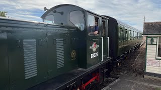 An ex British rail class 03 shunter in British Railways green