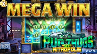 💥 Pug Thugs of Nitropolis (ELK Studios) 💥 EPIC Big WIN New Online Slot!!!