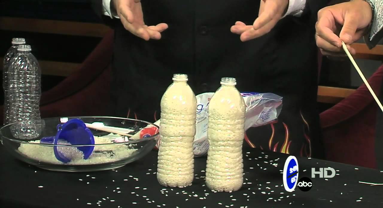 Levitate a bottle of rice with science YouTube