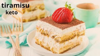 Tiramisu Keto Sin Azucar Postre Para Diabeticos Receta  Sin Gluten Bajo en Calorias