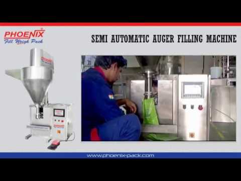 SEMI AUTOMATIC AUGER FILLING MACHINE - YouTube