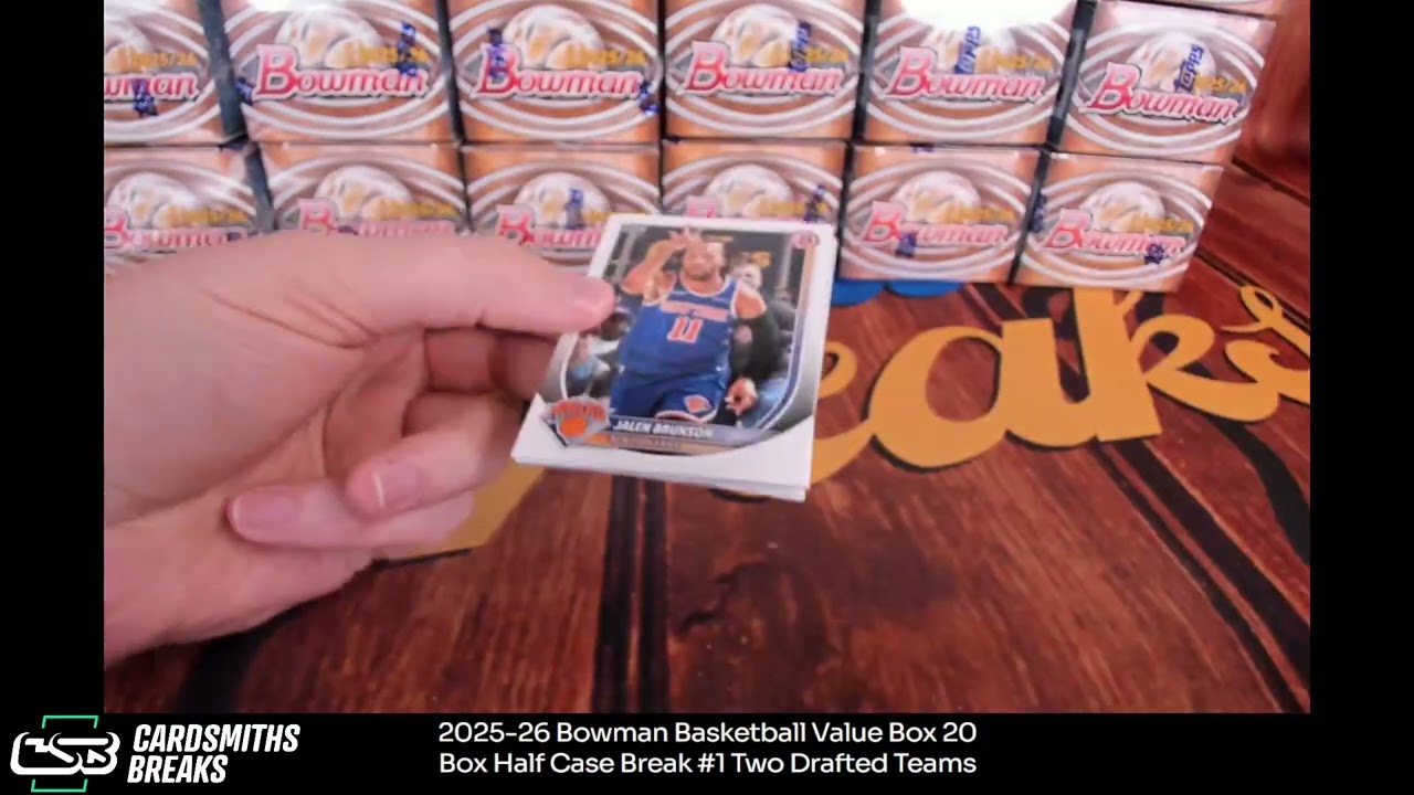 2025 26 Bowman Basketball Value Box 20 Box Half Case Break #1 