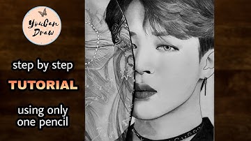 How to draw Jimin - BTS Jimin Drawing (4) 🐥 Tutorial | YouCanDraw