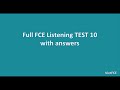 Full FCE Listening Test 10 with answers