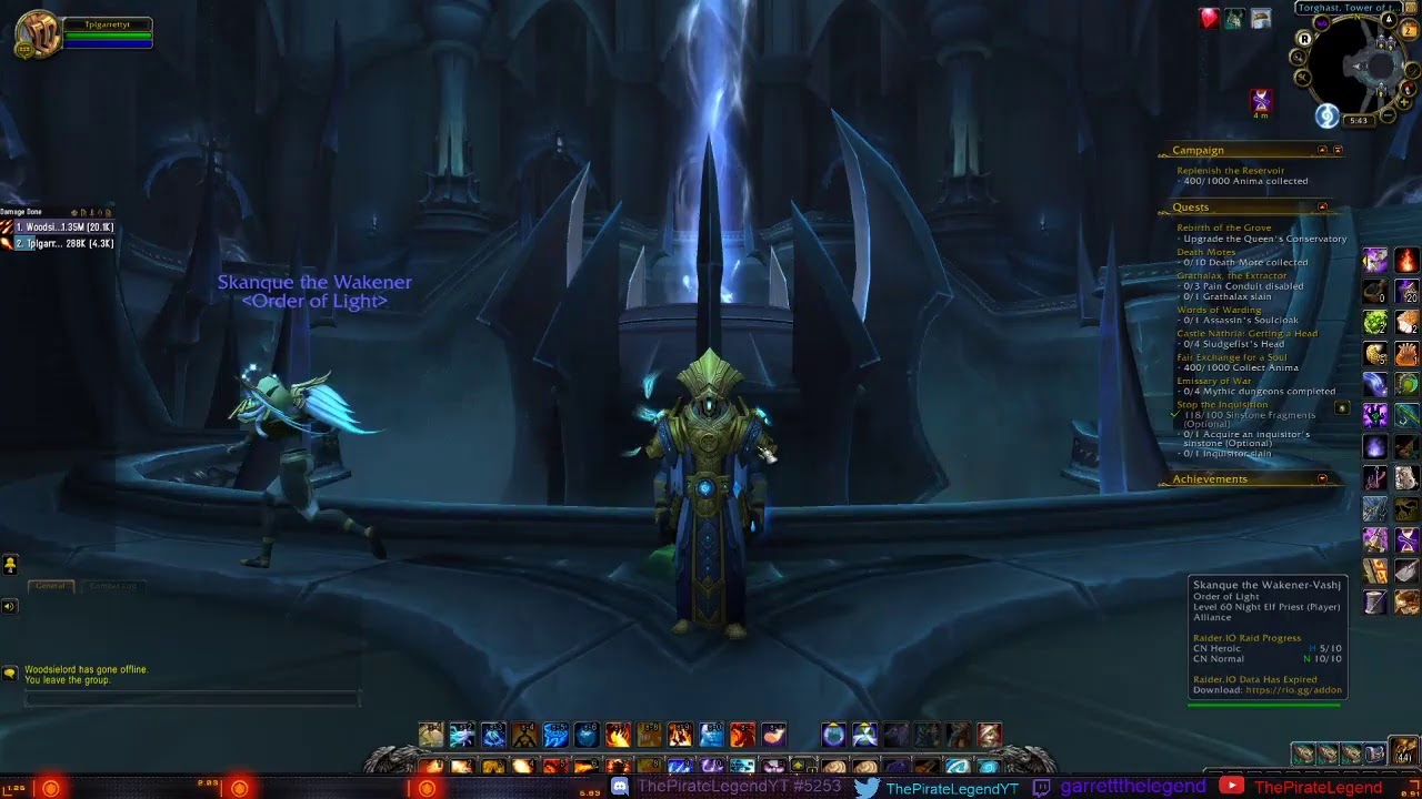 World Of Warcraft, Fire Mage | Destruction Warlock, Fracture Chambers, Level 8!!! 