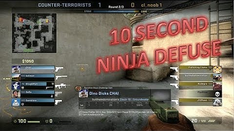 CS:GO - 10 SECOND NINJA DEFUSE ON DUST2!?!?
