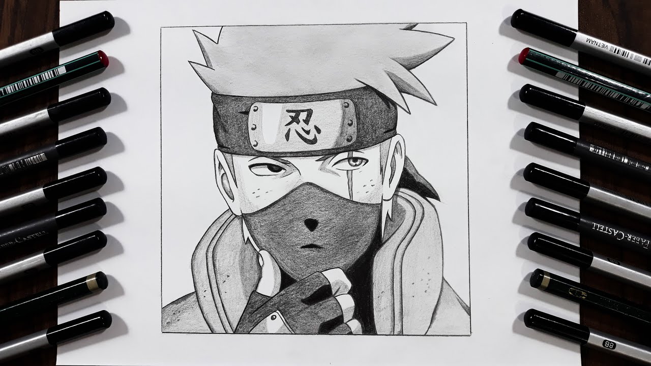 Kakashi Hatake Drawing  Cool drawings, Drawings, Sketches easy