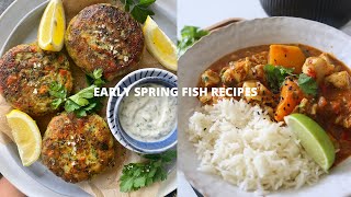 SPRING RECIPES // Wild Garlic Salmon Cakes + Almond Butter Fish Curry