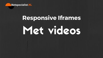 responsive iframe met videos