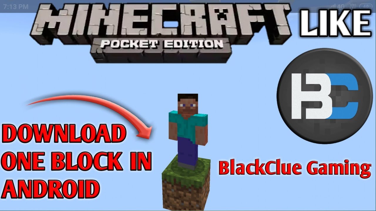 HOW TO DOWNLOAD ONE BLOCK MINECRAFT IN ANDROID | ONE BLOCK MINECRAFT || BLACKCLUE GAMING|BEAST GAMER